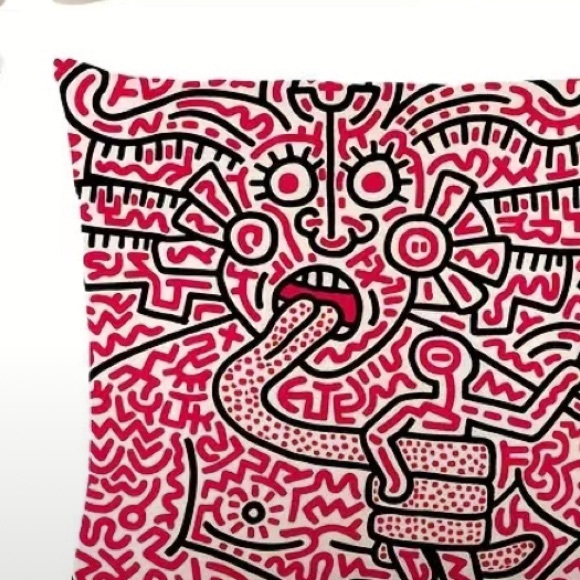Keith Haring artistic print pillowcase - Picture 2 of 5